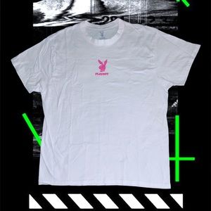 Playboy By PacSun Mini Logo T-Shirt (White/Pink)